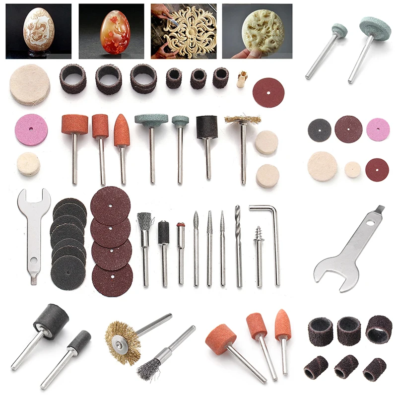 40Pcs x Rotary Power Tool Accessory Set For 1/8'' Shank Sanding Grinder Polish Accessories