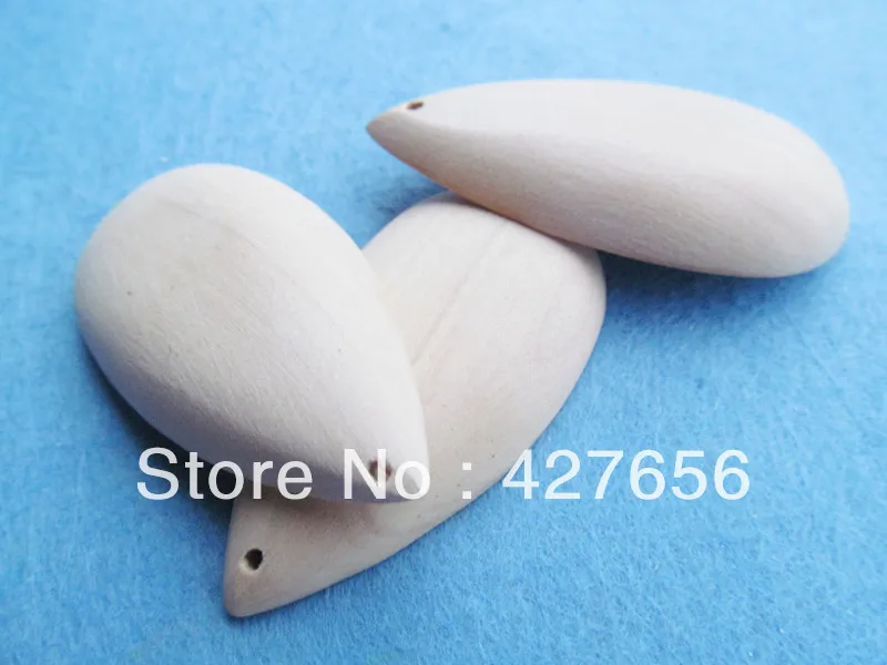 6pcs Large 27.90mmx52.60mm Unfinished Raindrop Natural Wood Earring/Pendant Charm Finding,DIY Accessory