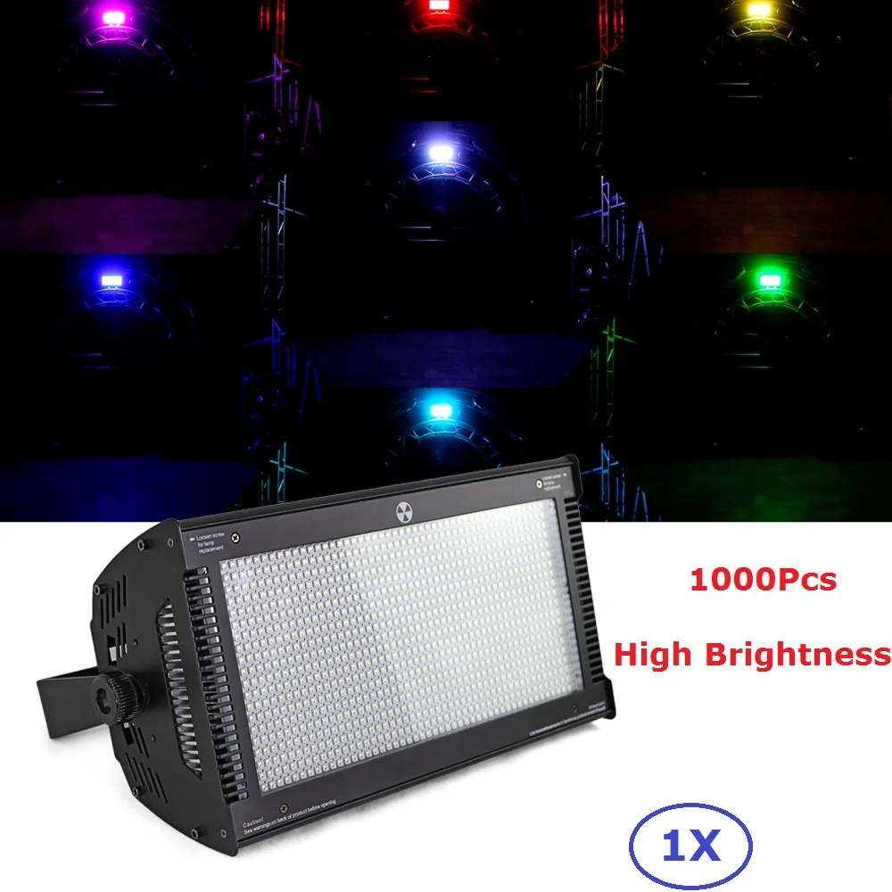 

New 1000W RGB Full Color Stage Led Strobe Light Tri Color Mixing High Power Club Flash Lights DMX512 Control 3pin/5pin Socket