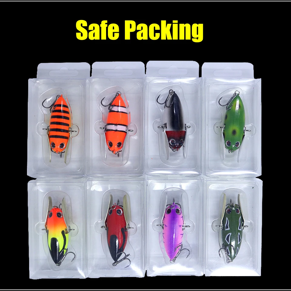 LINGYUE Topwater Crankbait Fishing Lure 6cm 12.5g Floating Wobbler Hard Popper Isca Artificial With Metal Wings Bait