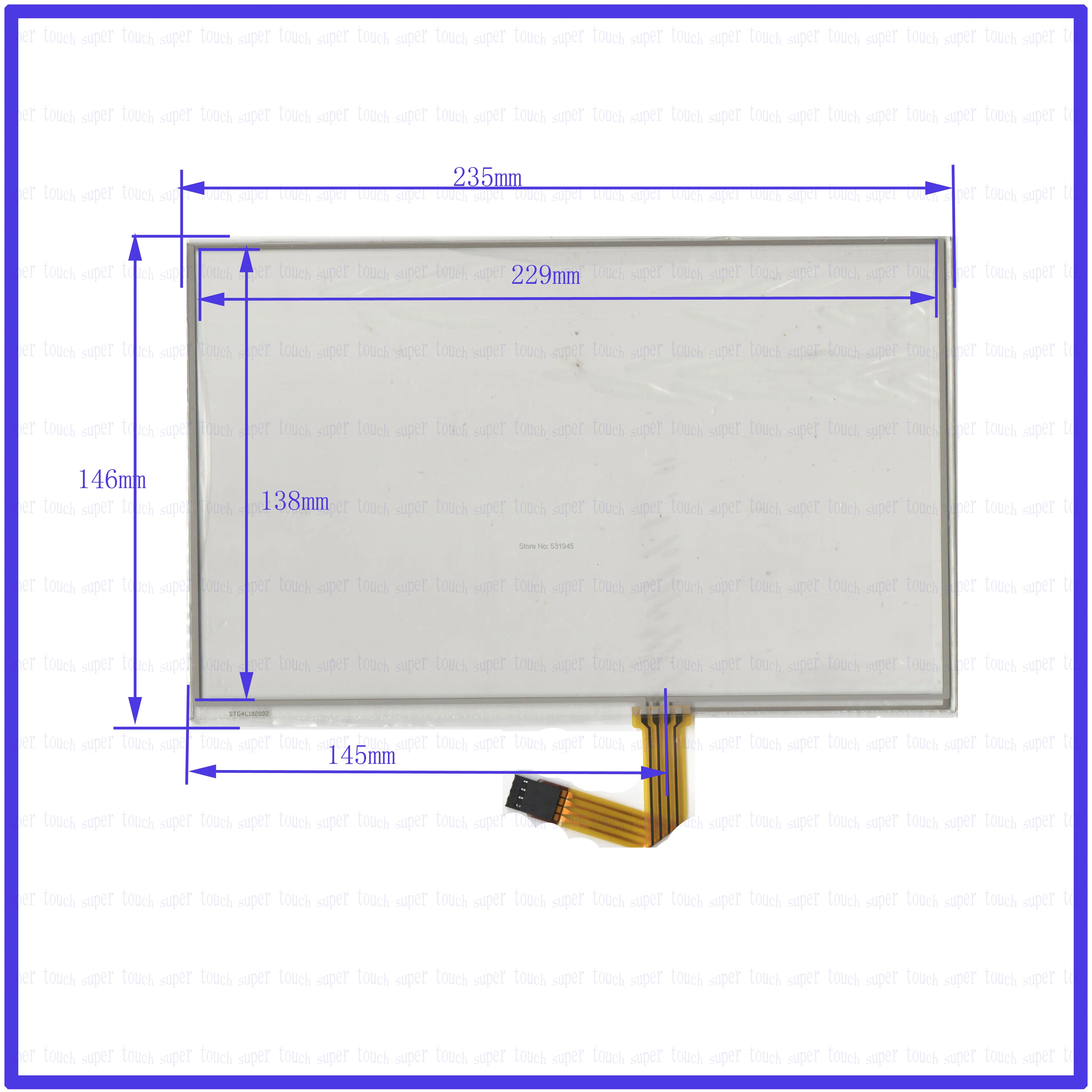 

ZhiYuSun 3PCS/Lot 235mm*146mm STG4L12002 10.2inch TouchScreen glass resistive USB touch panel overlay kit 235*146 TOUCH SCREEN