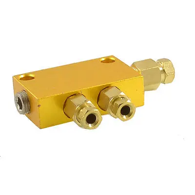 Air Pneumatic Brass Adjustable 2 Ways Distributor Manifold Block Free shipping