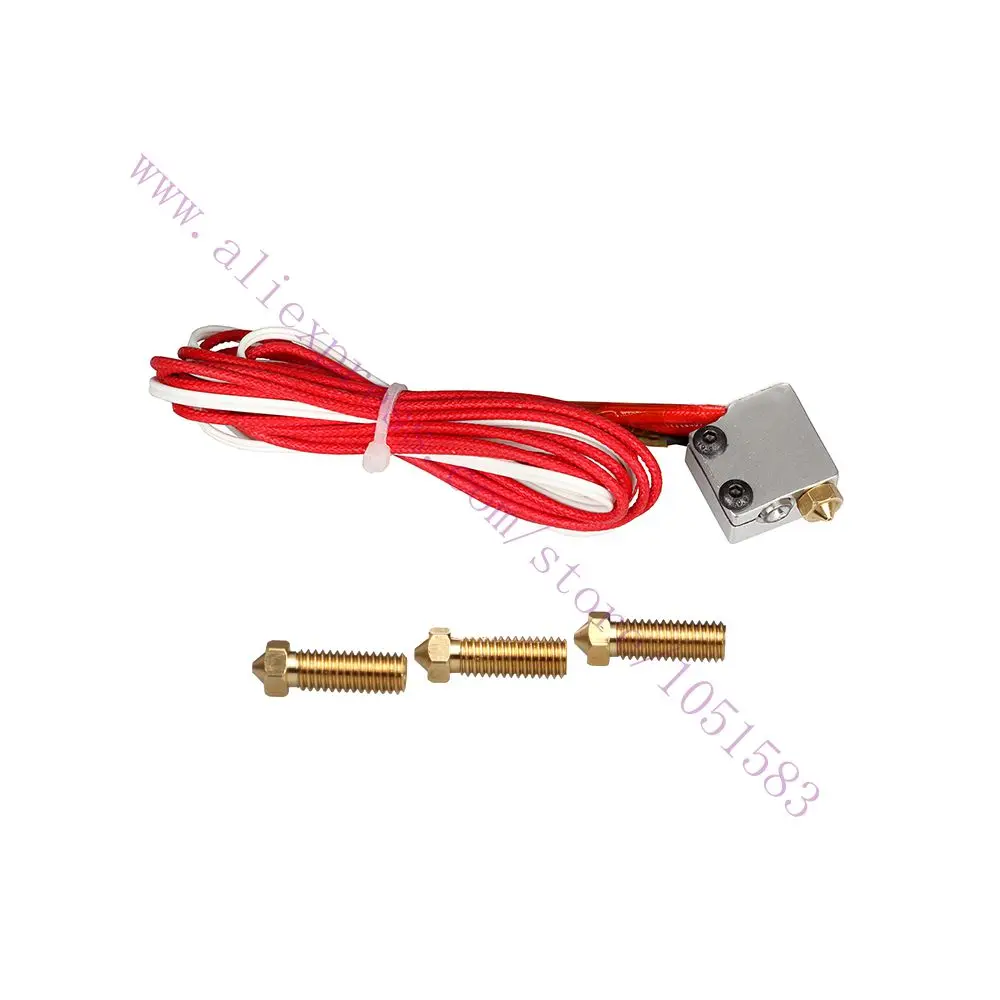 12V/24V Full hotend volcano Eruption pack  heater block+5pcs nozzles  for 1.75/3 mm 3D Printer Accessories