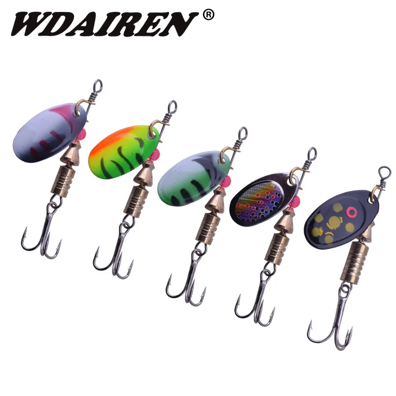 1Pcs 3.5g 5.5g Fishing Wobblers Trout Metal Spoon Spinners Lures Jig Fly Artificial Bait With Treble Hooks Swimbait Bass Tackle