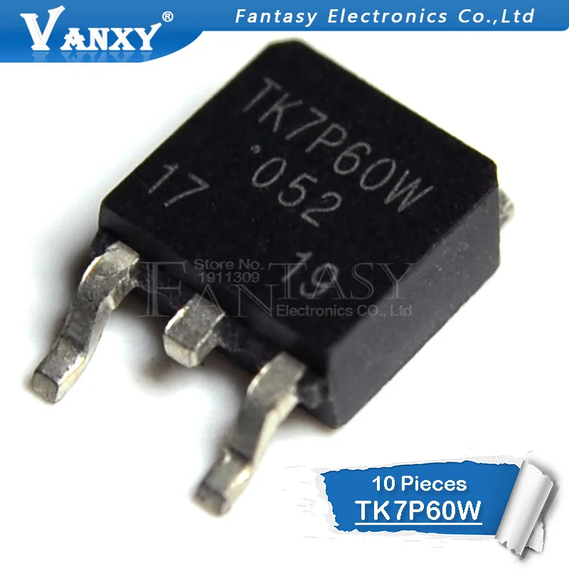 10pcs TK7P60W TO-252 TK7P60 TK7P65W TK6P60W TK5P65W TK8P65W TK10P60W TK11P65W TK12P60W