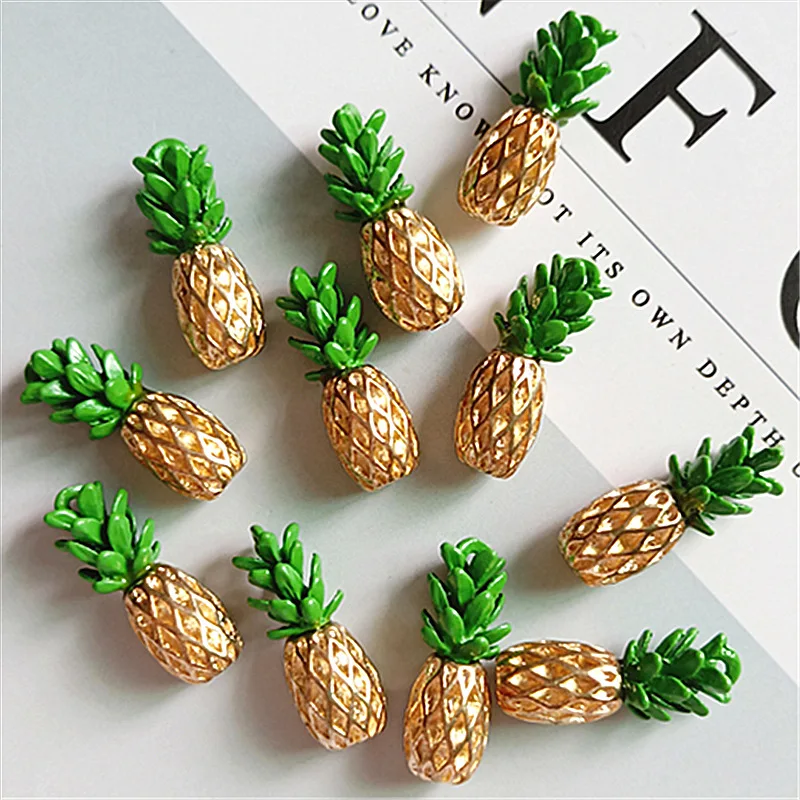 10pcs/lot New Alloy Small Pineapple Buttons Ornaments Jewelry Earrings Choker Hair DIY Jewelry Accessories Handmade