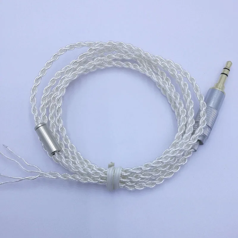 RY-c11 1.2m FAI DA TE Cavo di Ricambio 3.5 millimetri Argento placcato Aggiornato Filo 4 filo del cavo di legare Per La Riparazione FAI DA TE HIFI cavo del trasduttore auricolare