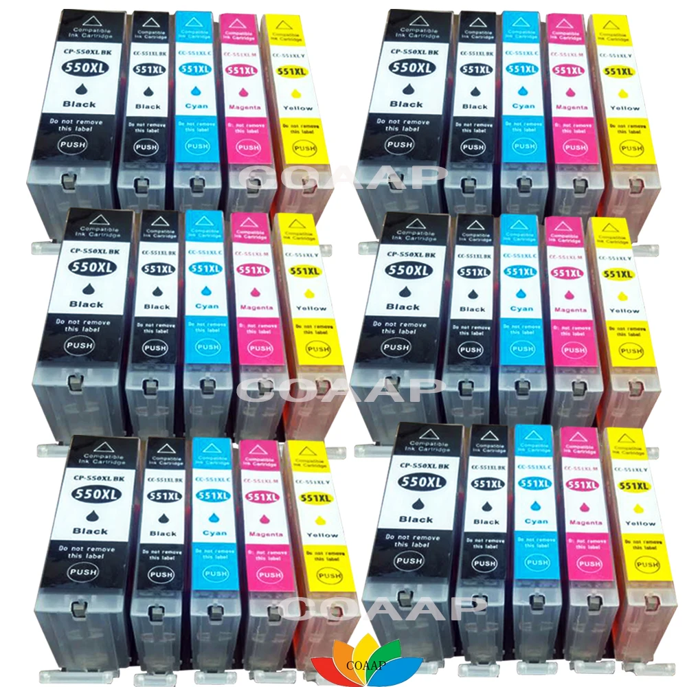 30 Printer Compatible CANON 550 551 PGI-550 CLI-551 XL MG5650 IP7250 MG5550 MG6450 MG5655 MG6350 MG7550