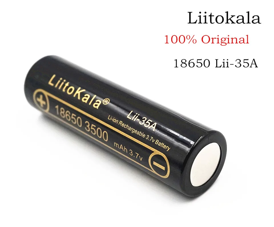2PCS 100% Original LiitoKala Lii-35A 3.7V 3500mAh 10A Discharging Rechargeable Batteries 18650 Battery/UAV