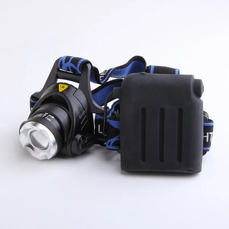 Waterproof T6 LED Headlight Head Lamp Zoom Headlamp + 4 x 2500mAh 1.2V AA Ni-MH Rechargeable Battery