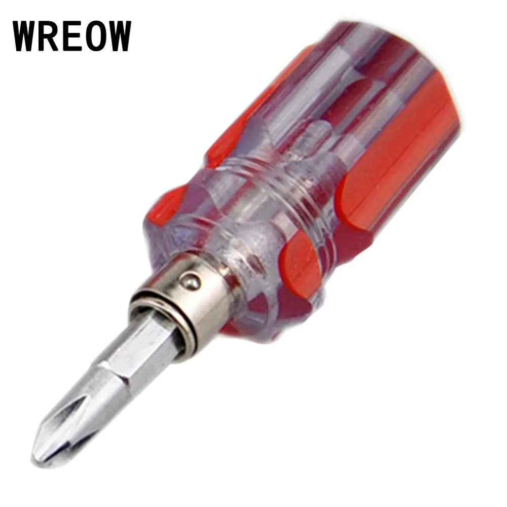 Mini Screwdriver Multitool 2in1 Small Cross Shaped Flat Screw Driver Double Hand Slotted Flat Split Household Repair Tool