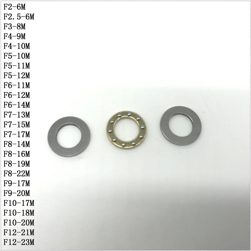 5 Pz/lotto F2-6M F2.5-6M F3-6M F3-7M F3-8M F4-9M F5-10M F5-11M F5-12M F6-12M F6-14M F7-13M F7-15M F8-16M Assiali a Sfere di Spinta Cuscinetto