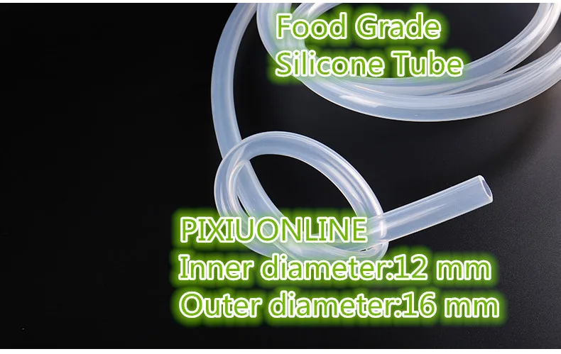 

1PCS YT836 Imported Silicone Tube Food Grade Capillary Transparent Hose 12 mm* 16 mm Plumbing Hoses 1Meter