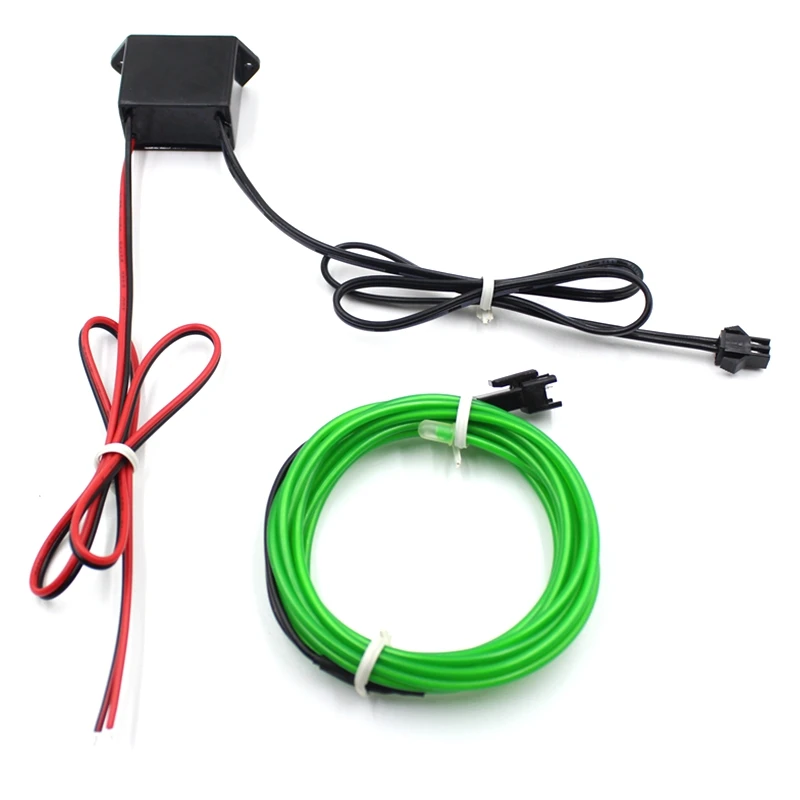 1/2/3/5/10M EL Wire With DC12V Controller Neon Light LED lamp Flexible Twinkle Glow Rope Tube Wire Waterproof LED Strip