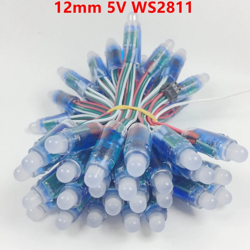 DC5V WS2811 IC LED Modules String Light 12MM Full Color IP68 Outdoor Waterproof Advertisement LED Pixel Lights