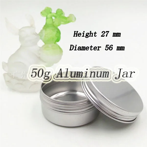 500pcs/lot Capacity 50g (56*27mm) aluminium cream jar,50g  aluminum box