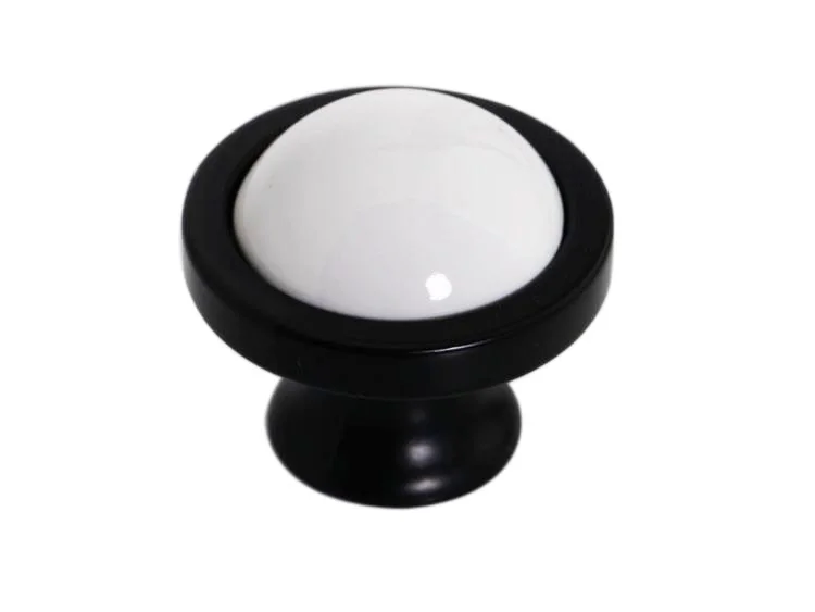 Ceramic Zinc Alloy Kitchen Cabinet Knobs Furniture Handle  (Diameter:37mm)