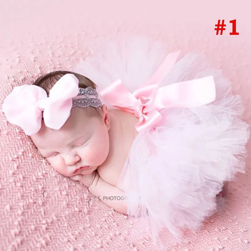 White Newborn Tutu Skirt with Tiara Headband Newborn Photography Prop Stunning Newborn Tutu Photo Prop TS034