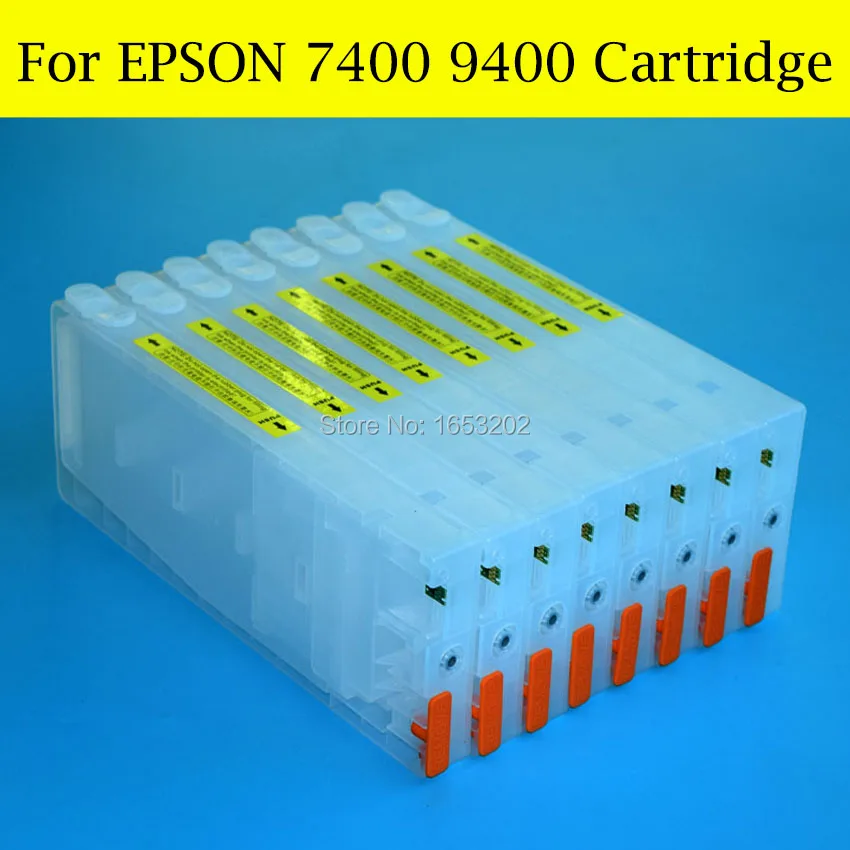 

8 Pieces/Lot Empty T5678 T5672 T5673 T5674 Ink Cartridge For Epson Stylus Pro 7400 9400 Printer With Resettable Chip