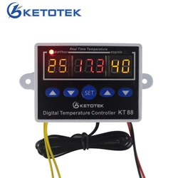 Thermostat Digital Temperature Controller 12V 220V LED Temperature Regulator Switch Control for Aquarium Incubator Sensor