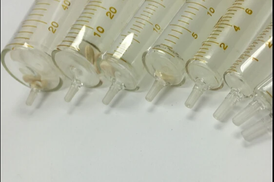 10ML Glass syringe injector sampler dispensing with ink chemical medicine