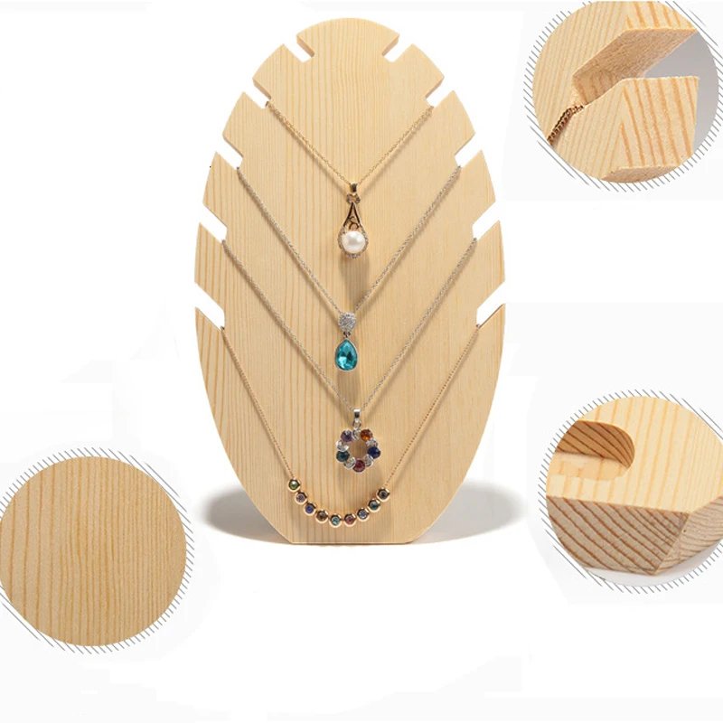 New Design Wooden Necklace Display Holder Jewelry Display Stand Showcase Necklace Display Stand Storage Big and Small Size