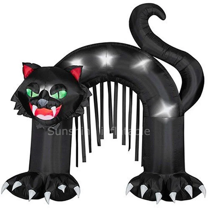 

5mWx5mH black cat halloween inflatable arch high quality giant Inflatable arch gate for halloween decoration