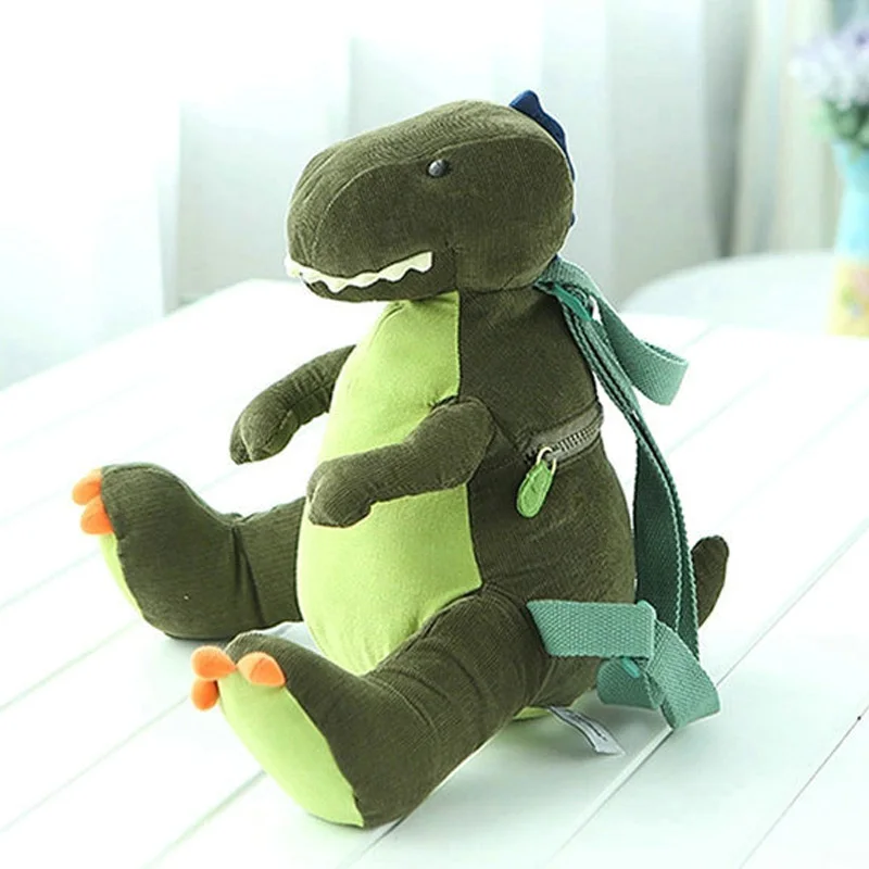 

Kawaii Corduroy Dinosaur Backpacks Tyrannosaurus Rex Cute Anime Plush Bag Kids Kindergarten Schoolbag Children Boys Backpack