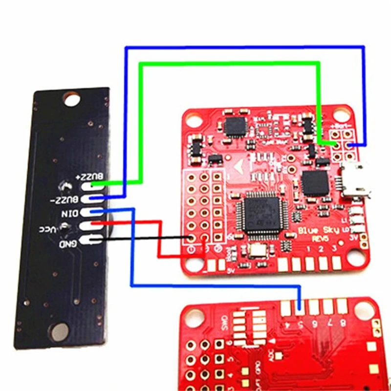 2 в 1 WS2812B светодиодный и 5 в активный зуммер для FPV NAZE32 Skyline32 F3 Контроллер полета для радиоуправляемого дрона запчасти контроллера полета