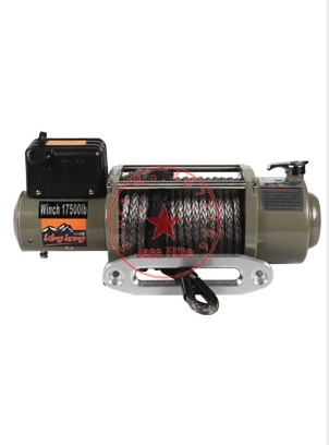 12v/24v 17500lbs 26M Car/Off-road waterproof electric winch Wire rope/nylon rope optional Suitable for vehicle modified traction