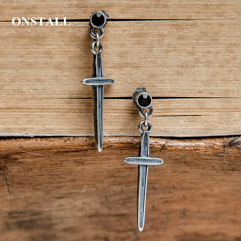 S925 Sterling silver earring ,Cross Drop earring , Women jewellery, Ms accessory, hipster, grunge style, punk, silver jewellery