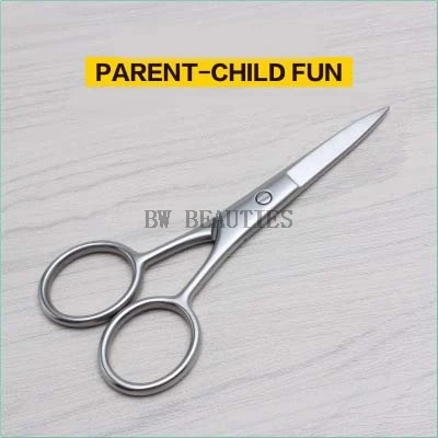 

100Pcs/Lot Beard Scissors Mustache Hair Trimmer Shears Shave Beard Stainless Steel Barber Mini Shaving Shear Eyebrow Scissor