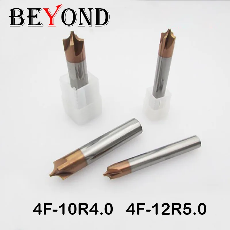 HRC50 4F-10R4/12R5,4 flute coating R milling cutter Corner Rounding mills Ball nosed End Mill,length 75mm,dianmeter 10mm/12MM