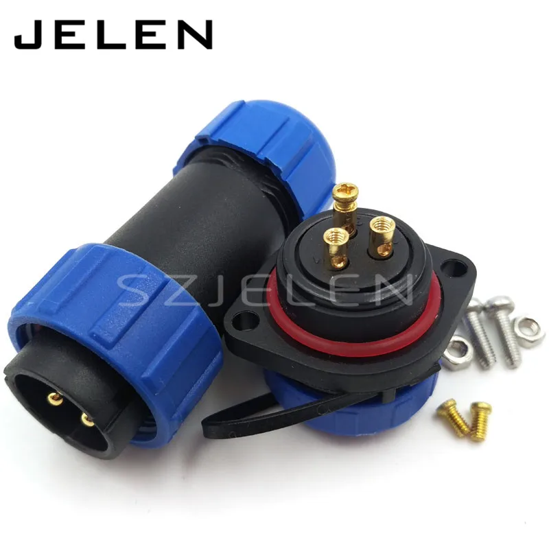 SP21 No need to weld,3 pin waterproof  Connector , Panel installed connectors, Industrial power cable connector,IP68