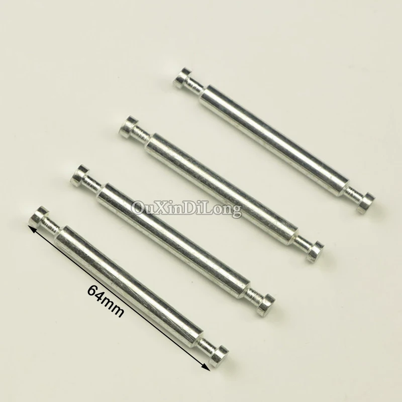 100Set 3 in 1 Furniture Connecting Fittings 64mm Rod Cam Connectors Screws Fitting Eccentric Wheel with Dowel