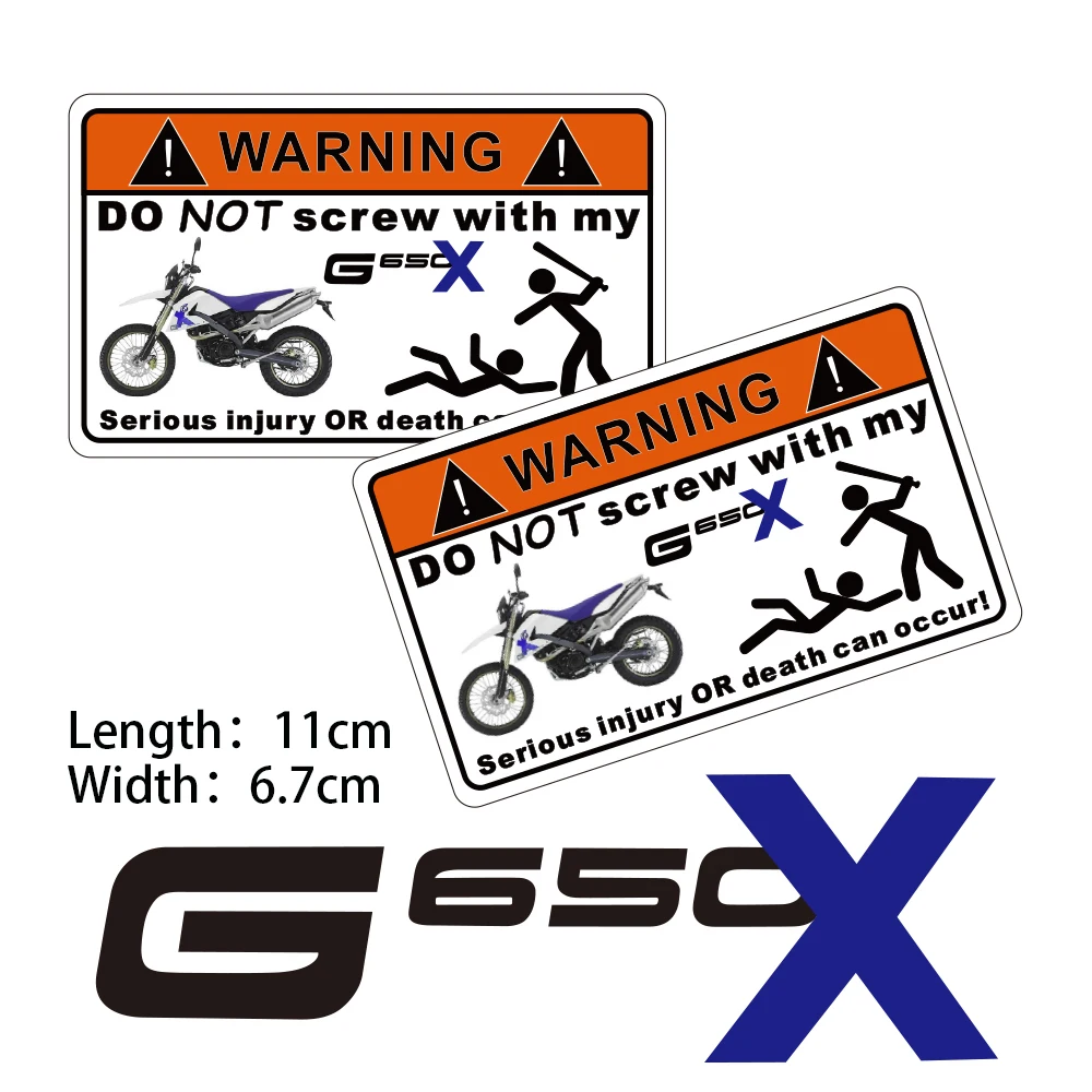 

KODASKIN Motorcycle Cheap 2D Creative Warning Sticker Decal for BMW G650X