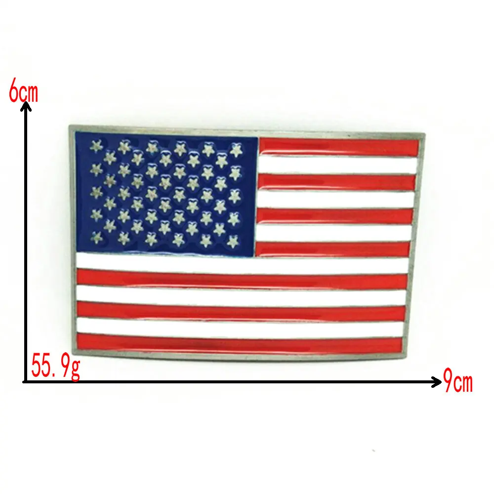 Moda pas akcesoria American flag pas metalowy klamra do 4 cm