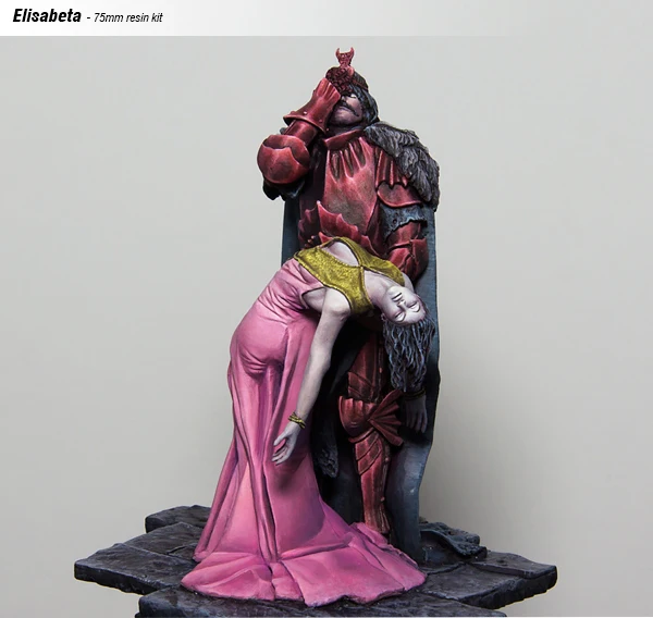 

1/24 75mm Elisabeta, the birth of Dracula soldier toy Resin Model Miniature Kit unassembly Unpainted