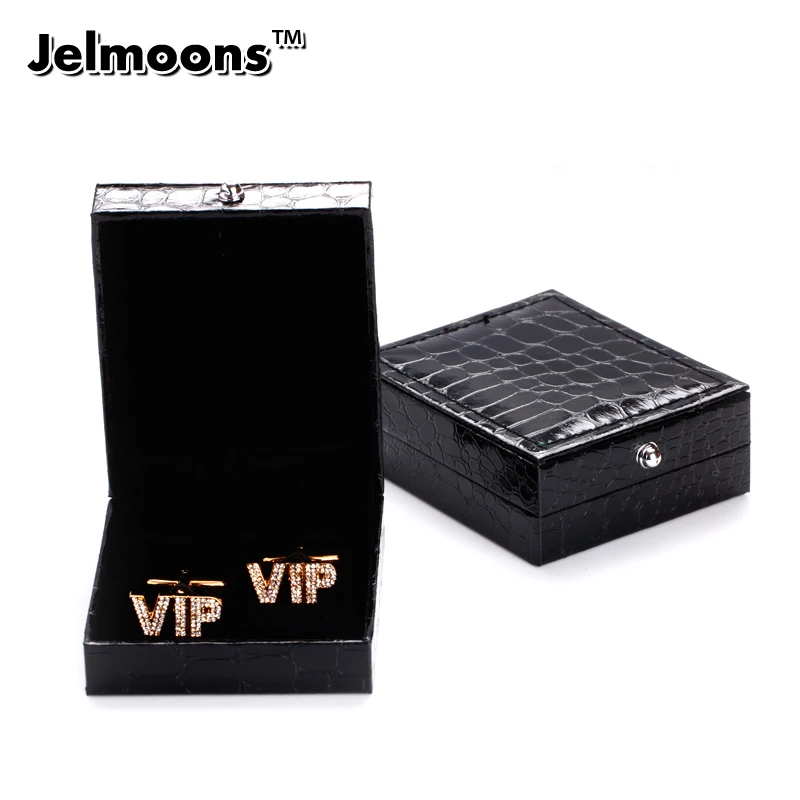 New Arrival Black Leather Cufflinks Box Gift Storage Case Cuff Box Jewelry Carrying Case