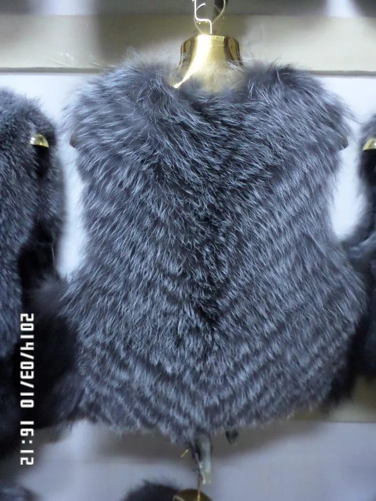 Linhaoshengyue-Real Silver Fox Fur Vest ,Real Fox Fur Coat,Natural Color, Brief Paragraph, New, 2015 Winter