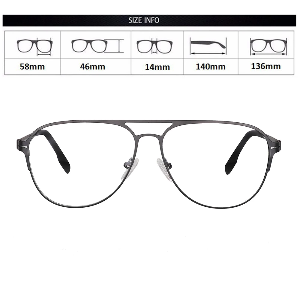 Transition Photochromic Bifocal Reading Glasses Optical Hyperopia Metal Frame UV400 Sunglasses