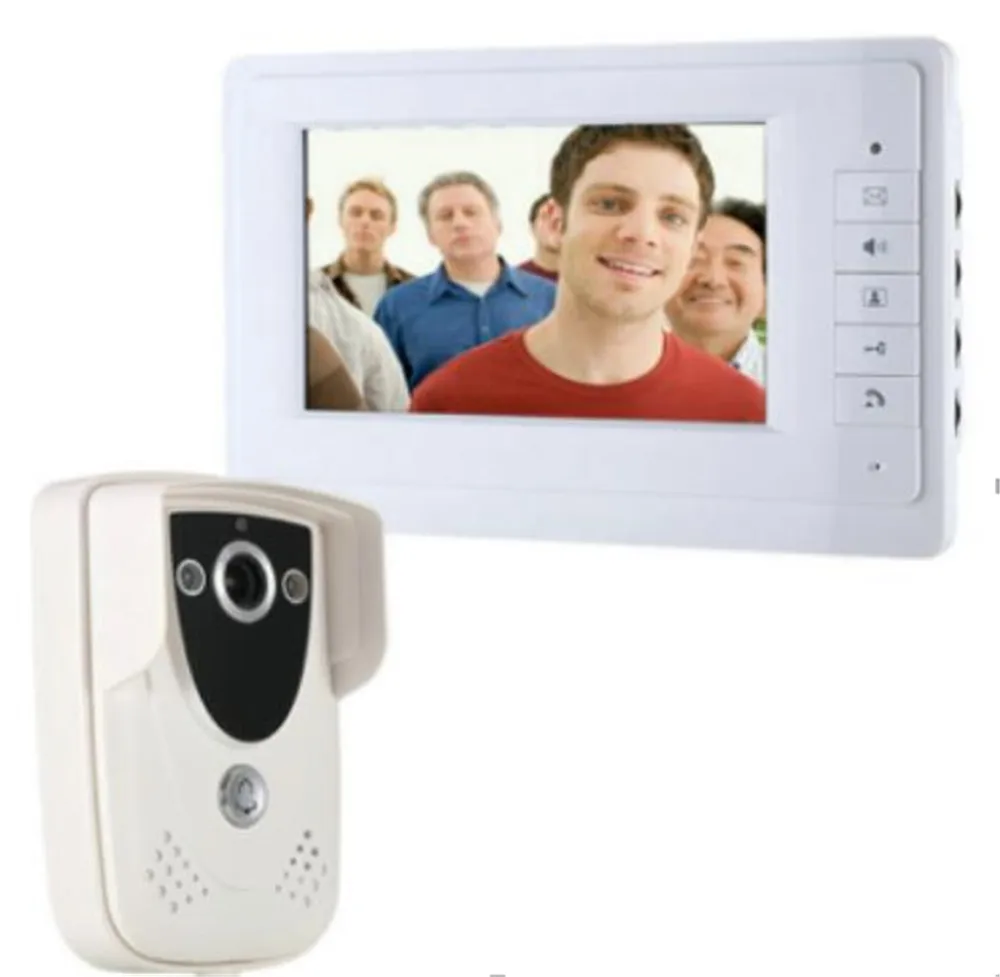 

7 Inch TFT Display Touch Screen Video Door Phone Intercom System