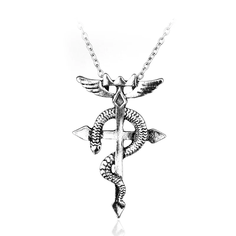 dongsheng Anime Vintage Fullmetal Alchemist Edward Elric Chain Pendant Necklace Hot Sale Classic Women Men Statement Necklace