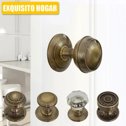 Invisible Door Hardware Copper Door Knobs Concealed Side Door Background Pastoral Wooden Brass Crystal Door Handle