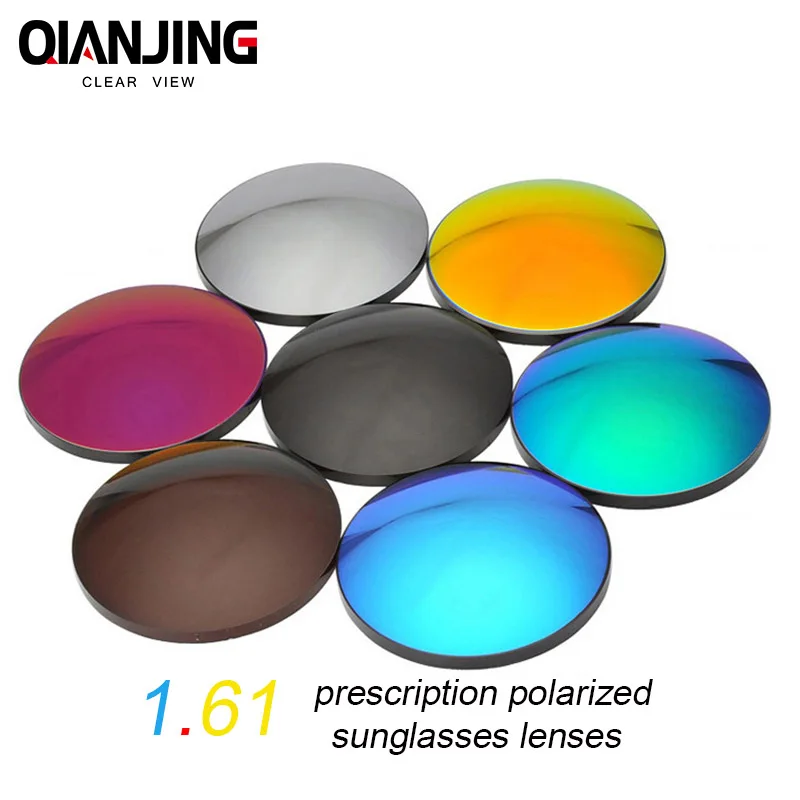 

QIANJING 1.61 High Index Polarized Sunglasses Optical Lens 8 Colors Optional Single Vision Prescription Sunglasses Lenses