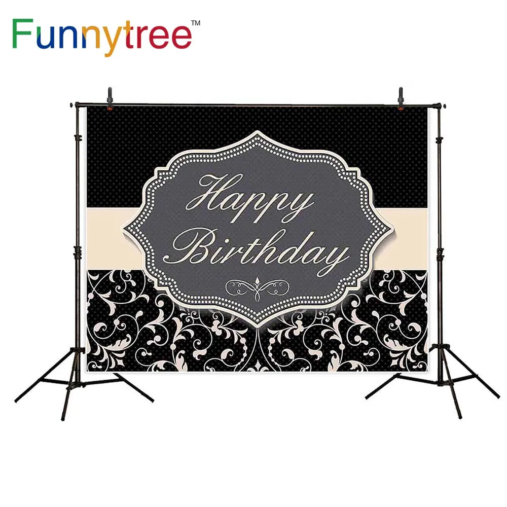 Фотофон Funnytree с элегантным цветочным узором на день рождения, романтическая свадебная рамка, Фотофон для студийной фотосъемки