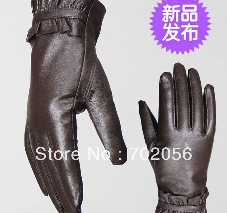 

Vintage Women Genuine Goat leather gloves skin gloves LEATHER GLOVES #3118