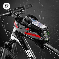 ROCKBROS Bicycle Front Top Tube Bag Cycling Bike Frame Saddle Package For Mobile Phone Waterproof Touchscreen Bike Accessories