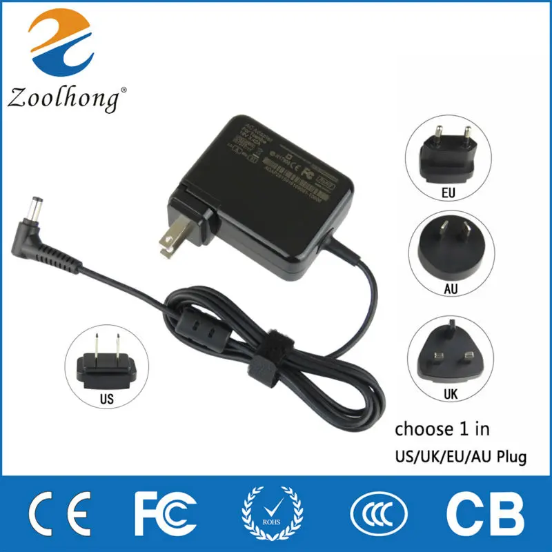 

19V 3.42A 65W 5.5X2.5mm Portable Travel AC Charger Laptop Adapter ADP-65DW For ASUS x450 X550C X550V W519L X751