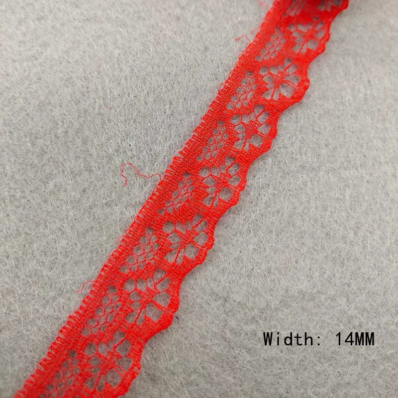 Beautiful New 10 Yards/Lot Red Lace Ribbon Tape Quality Lace Trim DIY Embroidered Lace For Sewing Decoration African Lace Fabric